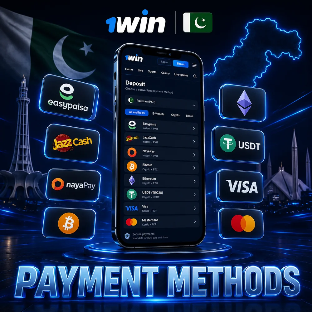 1win payment methods for pakistan