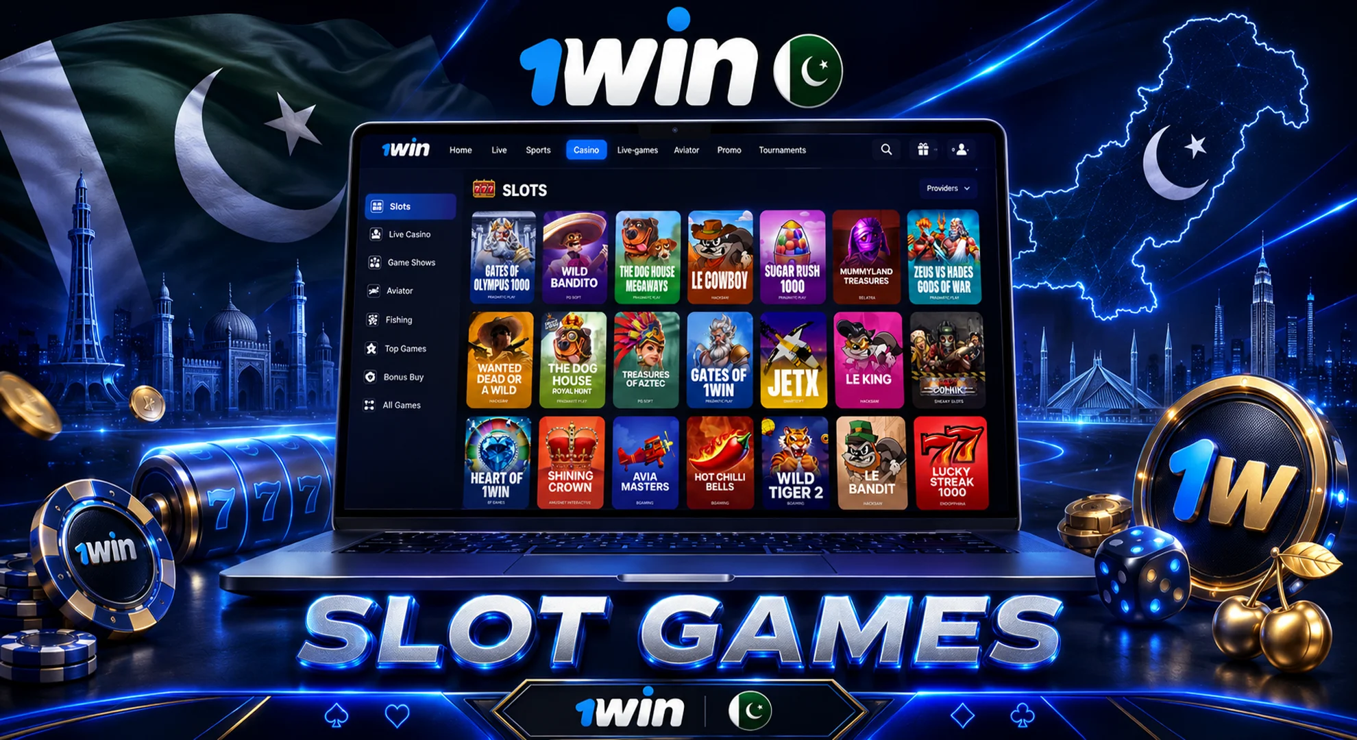 play slot games at 1win casino