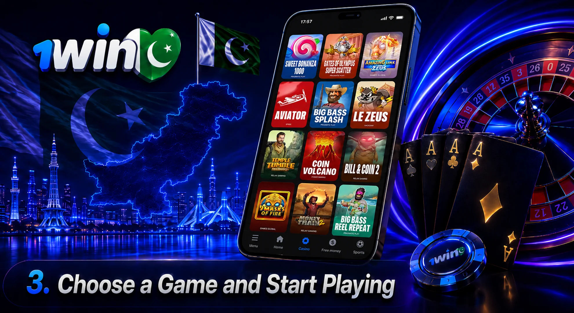 choose a game and start playing