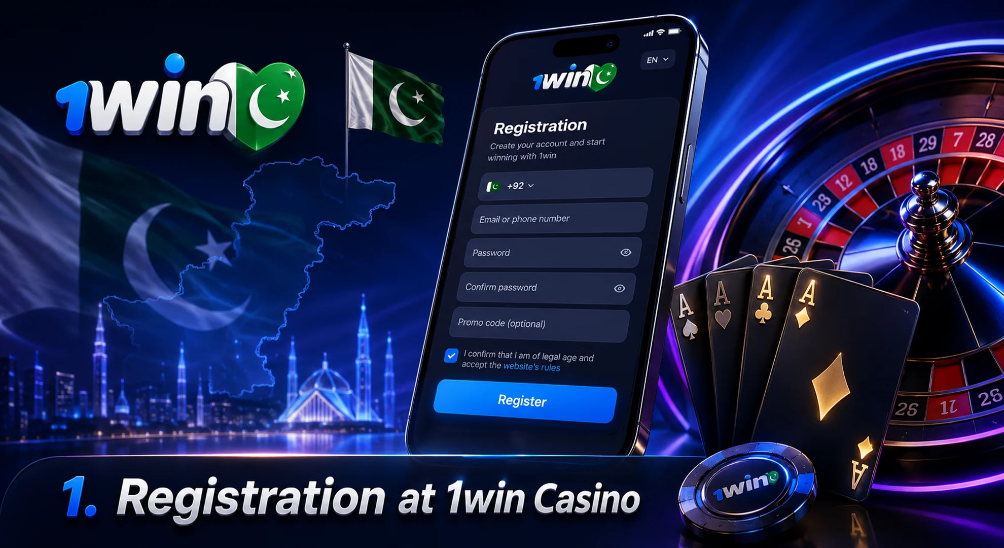 registration at 1win casino